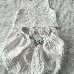 2 piece white size 7 outfit, H & M